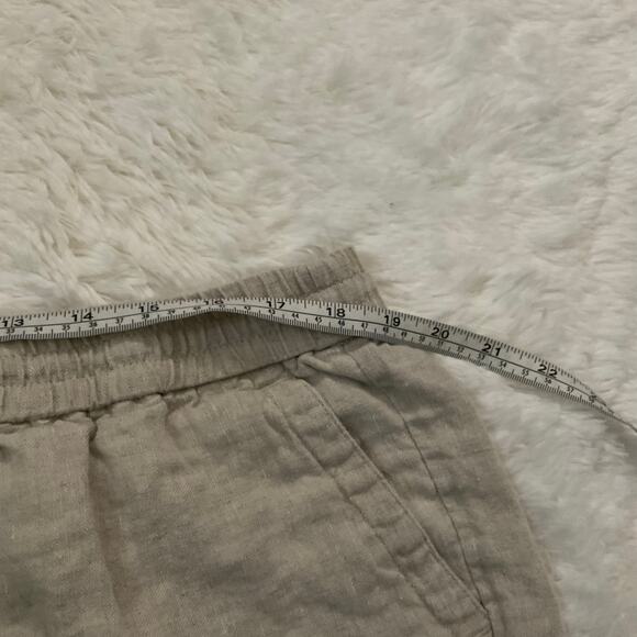 Talbots 100% Linen Pull On Khaki Casual Shorts - Size 2XP - Picture 6 of 8